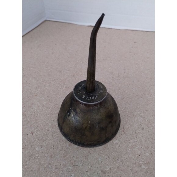 Vintage Eagle Brass Oil Can With Long Spout - Picture 2 of 5